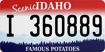 ID license plate I360889