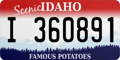 ID license plate I360891