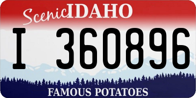 ID license plate I360896
