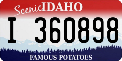 ID license plate I360898