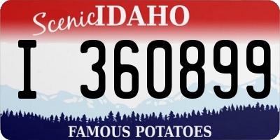 ID license plate I360899
