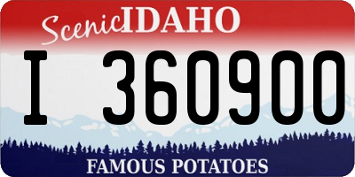 ID license plate I360900