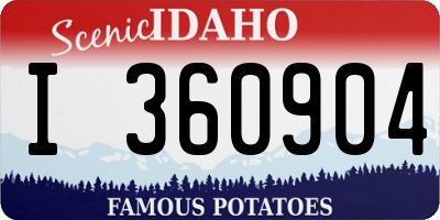 ID license plate I360904