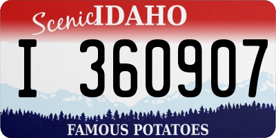 ID license plate I360907