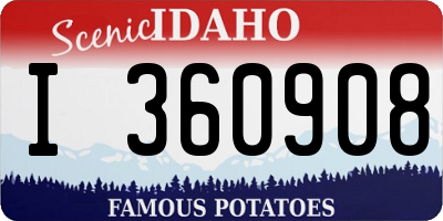 ID license plate I360908
