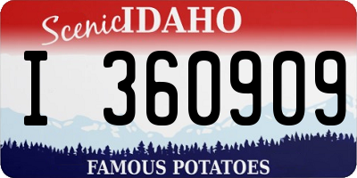 ID license plate I360909