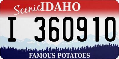 ID license plate I360910
