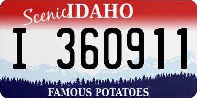 ID license plate I360911