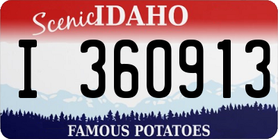 ID license plate I360913
