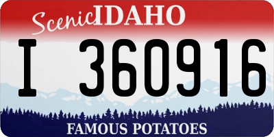 ID license plate I360916