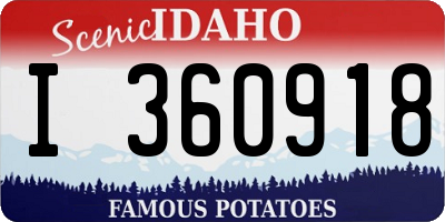 ID license plate I360918