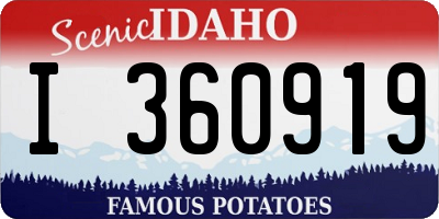 ID license plate I360919