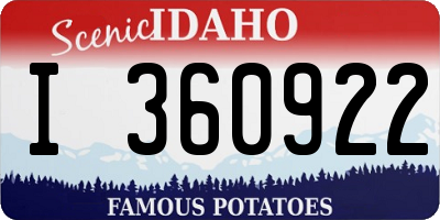 ID license plate I360922