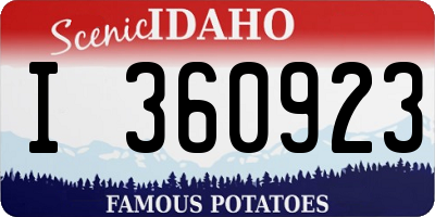 ID license plate I360923