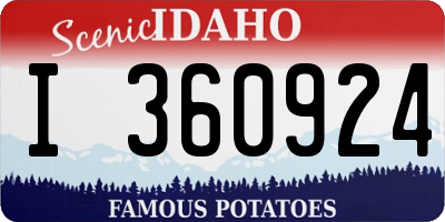 ID license plate I360924