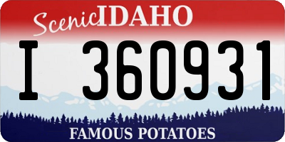 ID license plate I360931