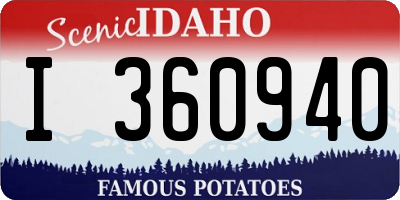 ID license plate I360940