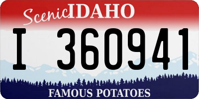 ID license plate I360941