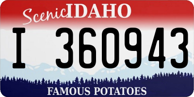 ID license plate I360943