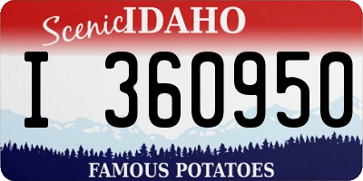 ID license plate I360950