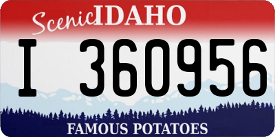 ID license plate I360956