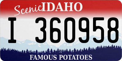 ID license plate I360958