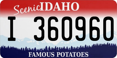 ID license plate I360960