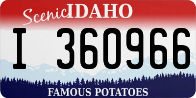 ID license plate I360966