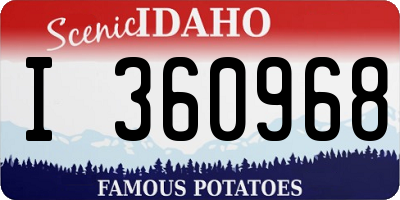 ID license plate I360968
