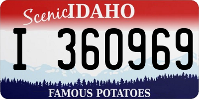 ID license plate I360969