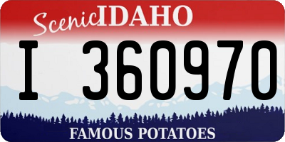 ID license plate I360970