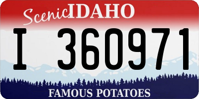 ID license plate I360971