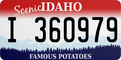 ID license plate I360979