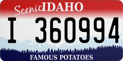 ID license plate I360994