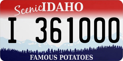 ID license plate I361000