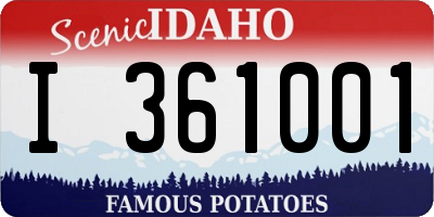 ID license plate I361001