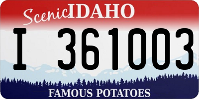 ID license plate I361003