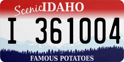ID license plate I361004
