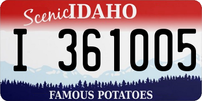 ID license plate I361005