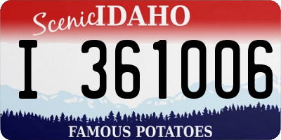 ID license plate I361006