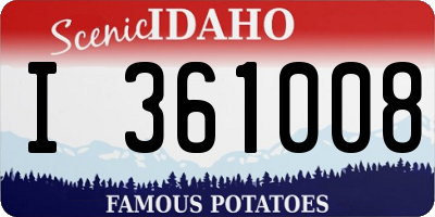ID license plate I361008
