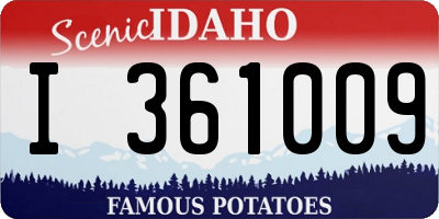 ID license plate I361009
