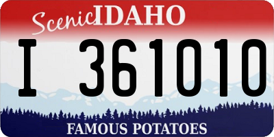 ID license plate I361010