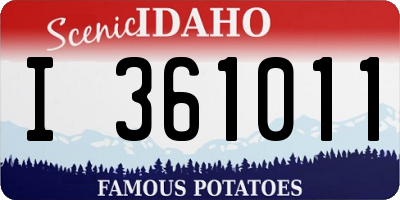 ID license plate I361011