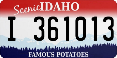 ID license plate I361013
