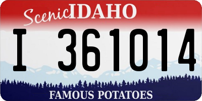 ID license plate I361014