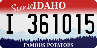 ID license plate I361015