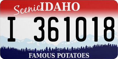ID license plate I361018