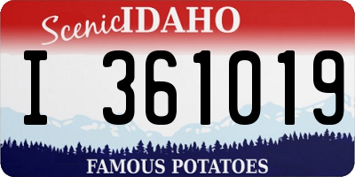 ID license plate I361019