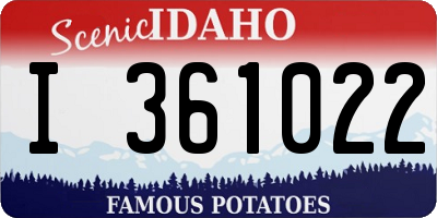 ID license plate I361022